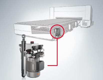 HAWE哈威激光切割托盤交換裝置同步運(yùn)動解決方案